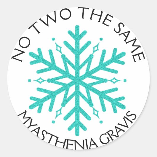 Sticker Rond Myasthenia Gravis No 2 l'autocollant Same Snowflak (Devant)
