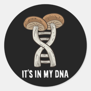 Sticker Rond Mycologie Chasse aux champignons Chasse aux champi
