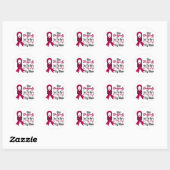 Sticker Rond Myeloma Ribbon Hero Ma maman (Feuille)