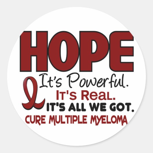 Sticker Rond Myélome multiple HOPE 1 (Devant)