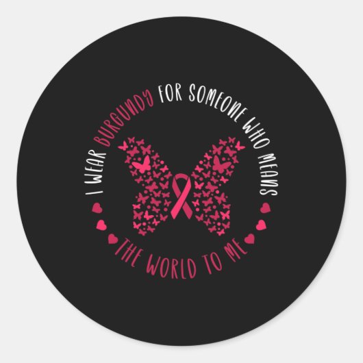 Sticker Rond Myélome Multiple Sensibilisation Je Porte La Bourg (Devant)