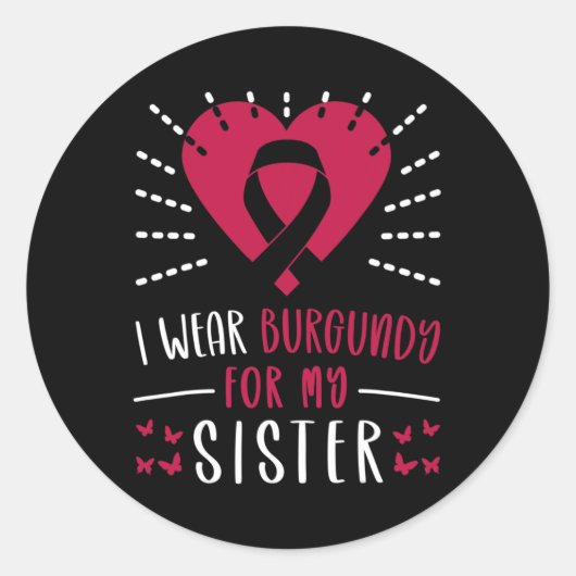 Sticker Rond Myélome Multiple Sensibilisation Je Porte La Bourg (Devant)