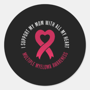 Sticker Rond Myélome multiple Sensibilisation Je soutiens Mon M