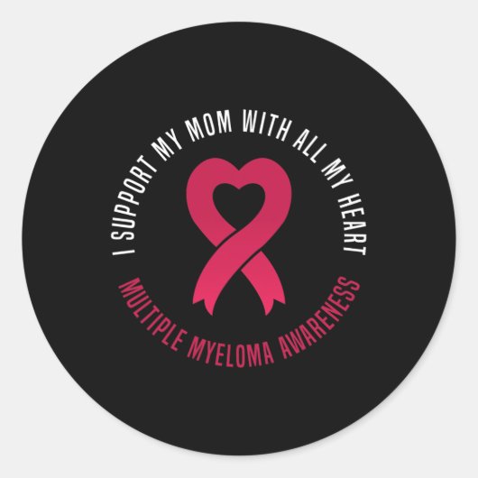 Sticker Rond Myélome multiple Sensibilisation Je soutiens Mon M (Devant)