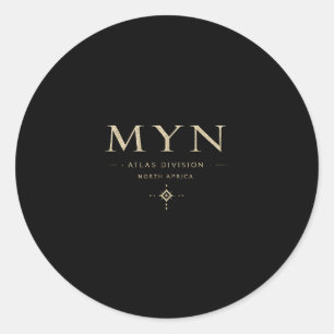 Sticker Rond MYN Vintage Retro Lavé Streetwear