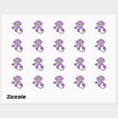Sticker Rond Mynci Purple (Feuille)