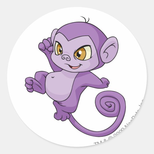 Sticker Rond Mynci Purple (Devant)