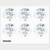 Sticker Rond Myrtille Merci Beaucoup (Feuille)