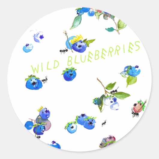 Sticker Rond Myrtille Sauvage (Devant)