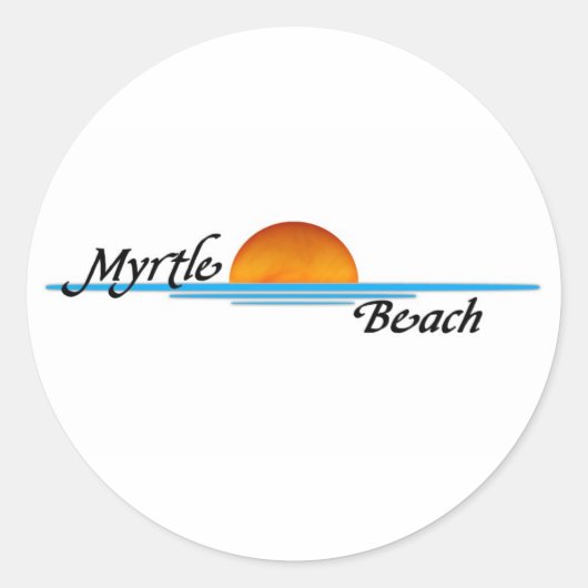 Sticker Rond Myrtle Beach (Devant)
