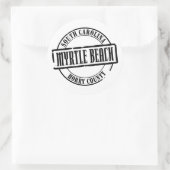 Sticker Rond Myrtle Beach Titre (Sac)
