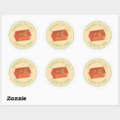 Sticker Rond Mysore Pak fait maison Mithai Friandises Indiennes (Feuille)