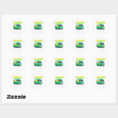Sticker Rond Mystery Machine Of Diagnostics Lab Week 2025 Tee (Feuille)
