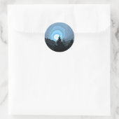 Sticker Rond Mystic Blue Sunrise (Sac)