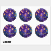 Sticker Rond Mystic Marrakesh Nights Laterns & Bokeh Mariage (Feuille)
