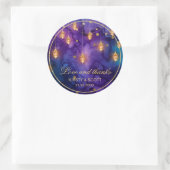 Sticker Rond Mystic Marrakesh Nights Laterns & Bokeh Mariage (Sac)