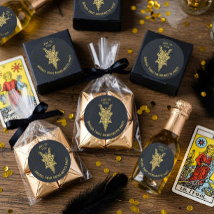 Sticker Rond Mystic Tarot Enterrement de Vie de Jeune Fille