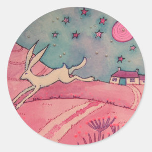 Sticker Rond Mystical Hare
