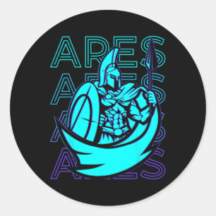 Sticker Rond Mythologie grecque Cadeaux Ares Grec Dieu Guerre R