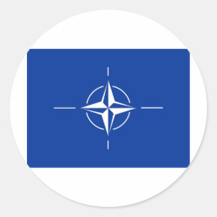 Sticker Rond N.A.T.O. drapeau
