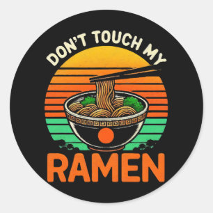 Sticker Rond N' touchez pas l'amateur de ramen