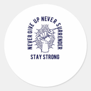 Sticker Rond N'abandonne jamais