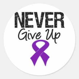 Sticker Rond N'abandonnez jamais (le Cancer pancréatique)