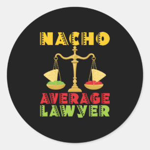 Sticker Rond Nacho Avocat moyen Funny Cinco de Mayo