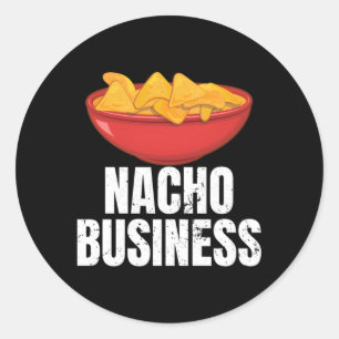 Sticker Rond Nacho Business Nacho Nacho Mexicain