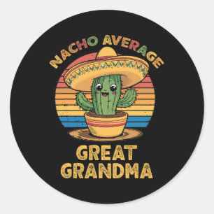 Sticker Rond Nacho Grand Grand Grand Grand Grand Mamo Correspon