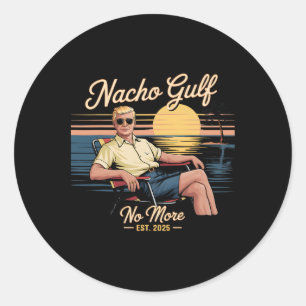 Sticker Rond Nacho Gulf Plus de vacances drôles Trump 2025 État
