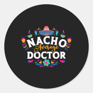 Sticker Rond Nacho Moyenne Docteur Cinco De Mayo Mexicain Match