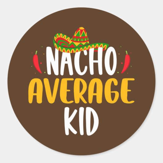 Sticker Rond Nacho Moyenne Enfant Fille Cinco De Mayo (Devant)