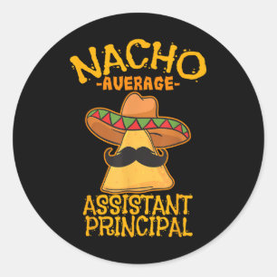 Sticker Rond Nacho Moyenne Istante Vice Enseignant principal Ci