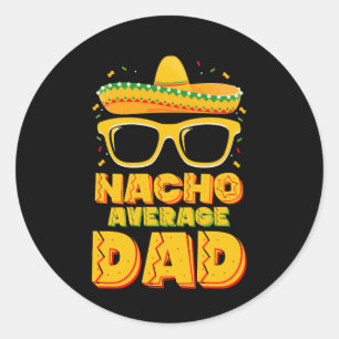 Sticker Rond Nacho Moyenne Papa Cinco De Mayo Famille Matching