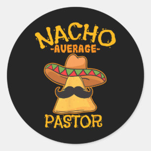 Sticker Rond Nacho Moyenne Pasteur Prédicateur Religieux Leader