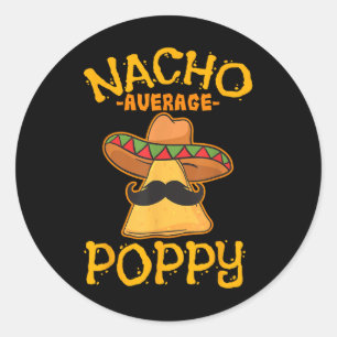 Sticker Rond Nacho Moyenne Populaire Père Papa Papa Papa Papa P