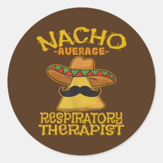 Sticker Rond Nacho Thérapeute respiratoire moyenne RT Asthma