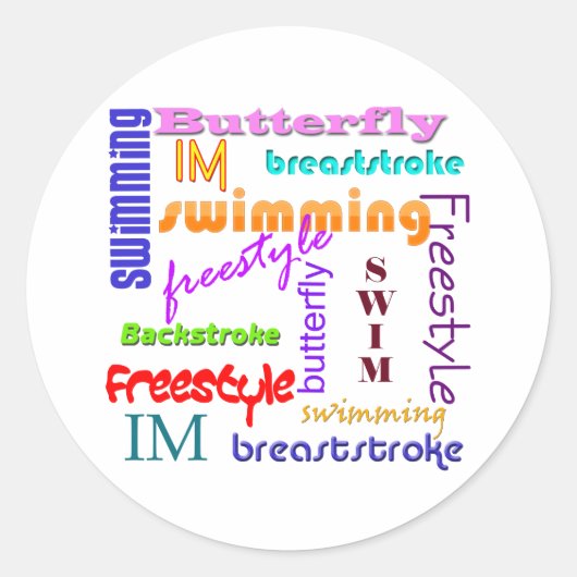 Sticker Rond Nage Partout (Devant)