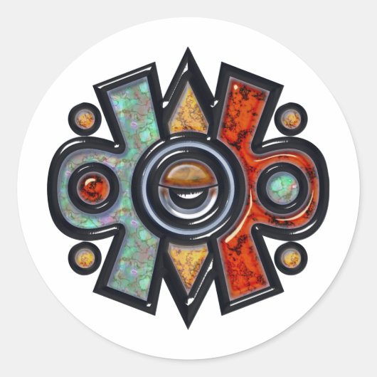 Sticker Rond Nahui Ollin (Devant)