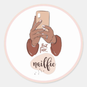 Sticker Rond Nailfie