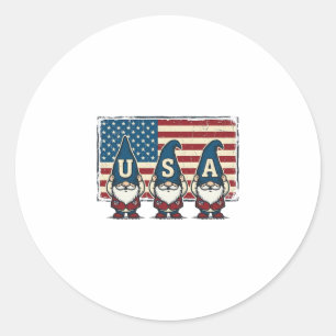 Sticker Rond Nains patriotiques vintage USA Design de T-shirt b