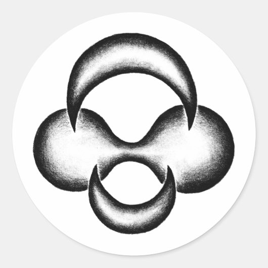 Sticker Rond Naissance du croissant (Devant)