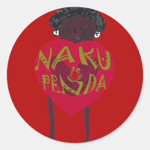 Sticker Rond Nakupenda Sana Art Print Swahili Design