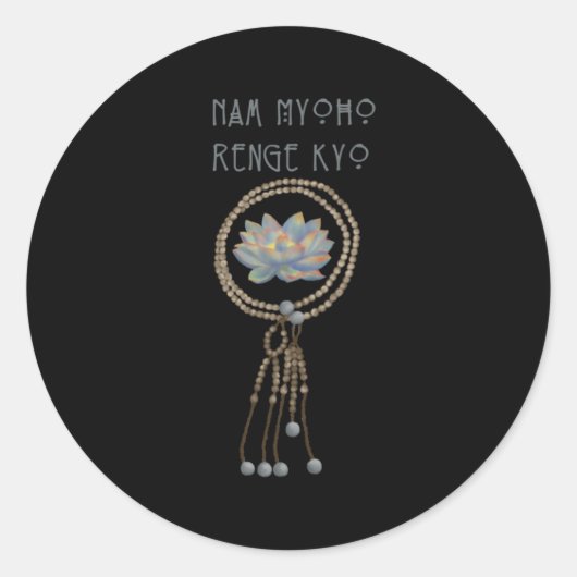 Sticker Rond Nam Myoho Renge Kyo Juzu Bead (Devant)