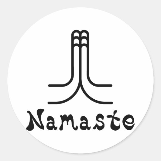 Sticker Rond Namaste (Devant)