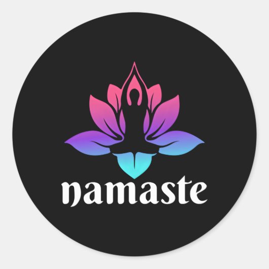 Sticker Rond Namaste (Devant)