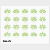 Sticker Rond Namaste Lotus (Feuille)