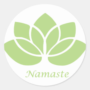 Sticker Rond Namaste Lotus