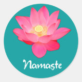 Sticker Rond Namaste Lotus Flower (Devant)